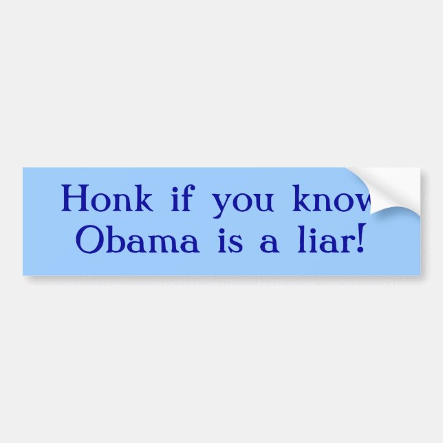 Tuta, om du vet att Obama är en liar! Bildekal (Framsidan)