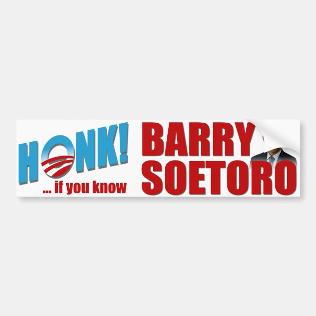 Tuta, om du vet Barry Soetoro Bildekal (Framsidan)