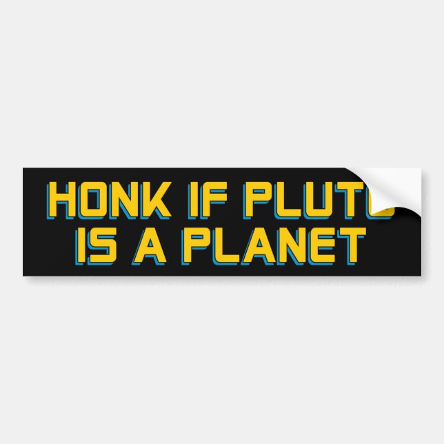 Tuta om Pluto är en planet - Rolig astronomi Bildekal (Framsidan)