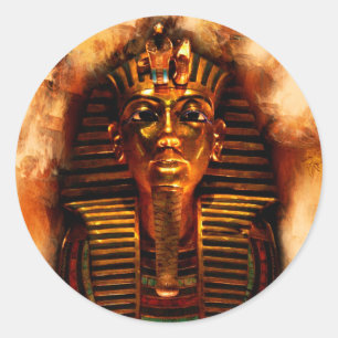 TUTANKHAMEN Ancient Egyptian Pharaoh Stickers Runt Klistermärke