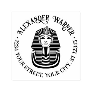 Tutankhamen Begravningsmask Namn Returadress Självfärgande Stämpel