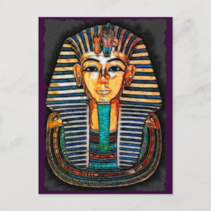 TUTANKHAMEN Egyptian Pharaoh Postcard Vykort