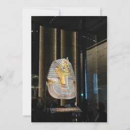 Tutankhamen gul mask | Forntida Egyptisk farao Inbjudningar
