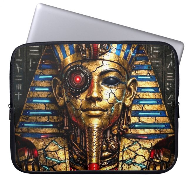 Tutankhamun 2.0: Den Cybernetiska Kungen Laptop Fodral (Framsidan)