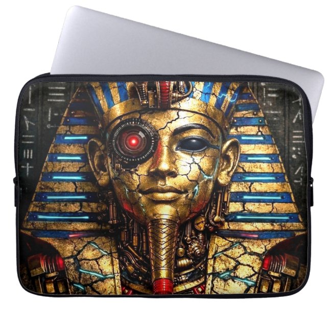 Tutankhamun 2.0: Den Cybernetiska Kungen Laptop Fodral (Framsidan)