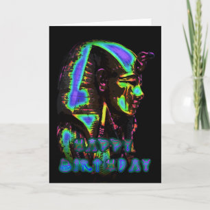 TUTANKHAMUN BIRTHDAY-kort för mappad hälsning Kort