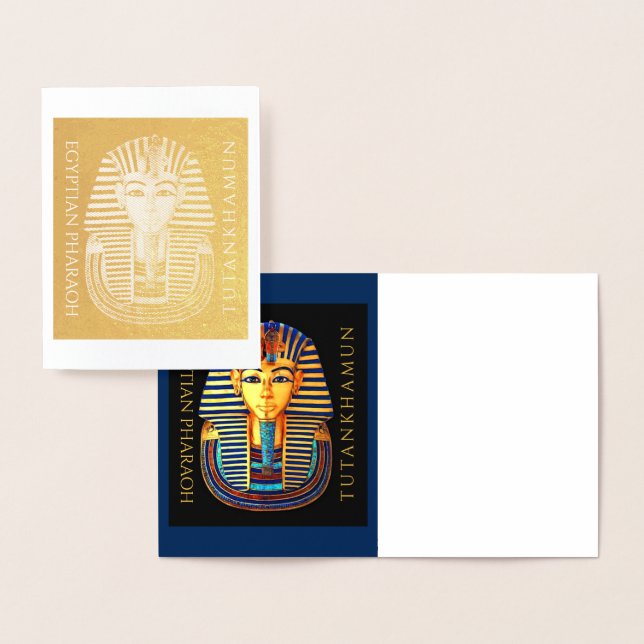 TUTANKHAMUN Discovery Centennial Note Card Folierat Kort (Display)