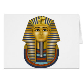 Tutankhamun egyptisk mask hälsningskort