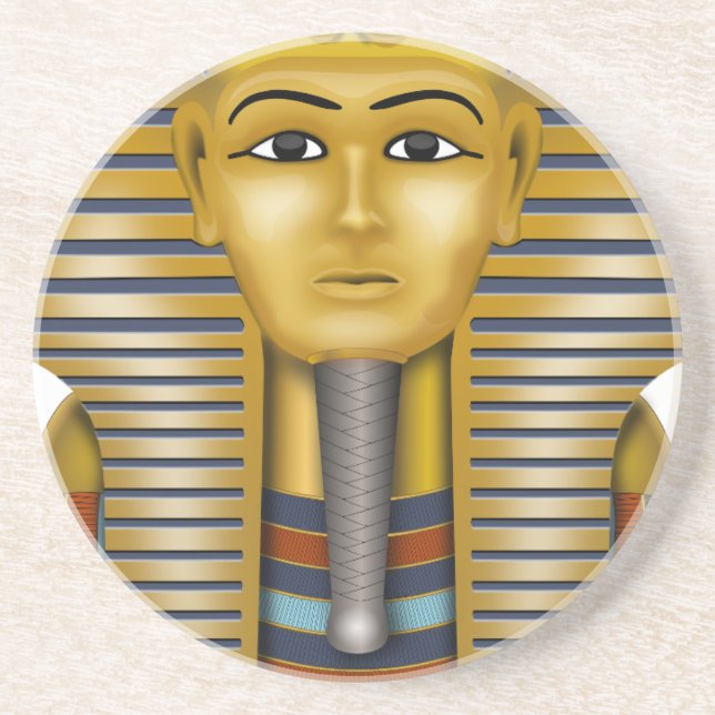 Tutankhamun egyptisk mask underlägg sandsten (Framsidan)
