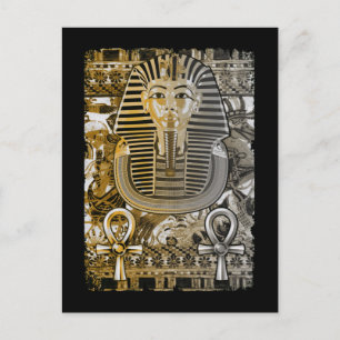 Tutankhamun Forntida Egypten Farao King Tut Ankh Vykort