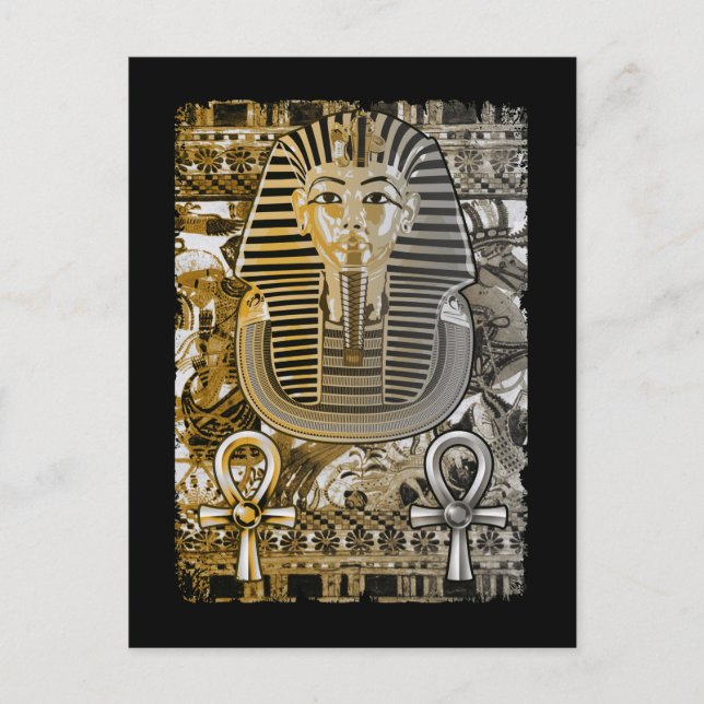 Tutankhamun Forntida Egypten Farao King Tut Ankh Vykort (Framsida)