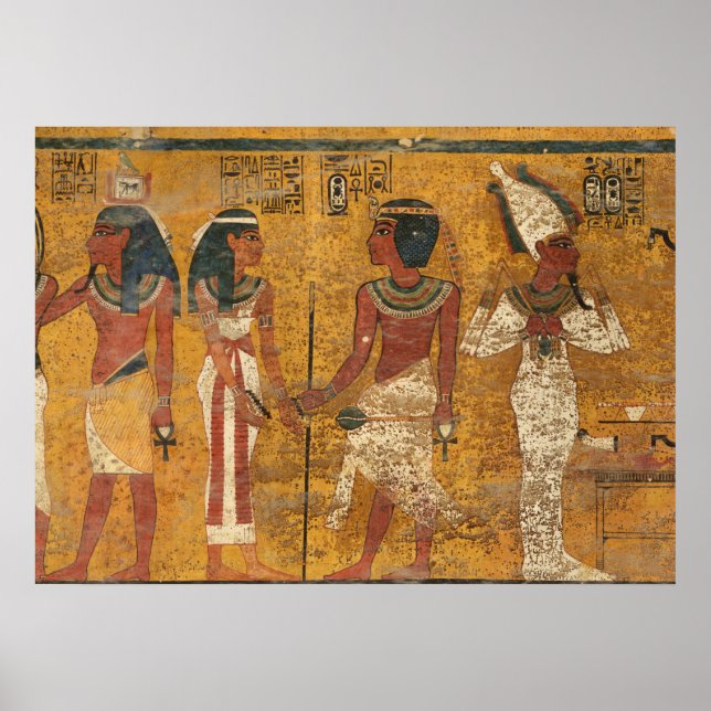 Tutankhamun Grav, North Wall av Egyptens historia Poster (Framsidan)