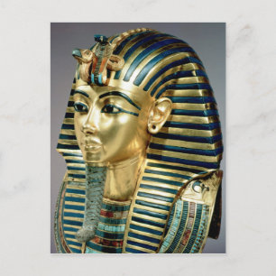 Tutankhamun-masken guld från grav vykort