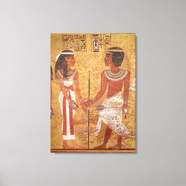 Tutankhamun och hans fru Ankhesenamun Canvastryck (Framsida)