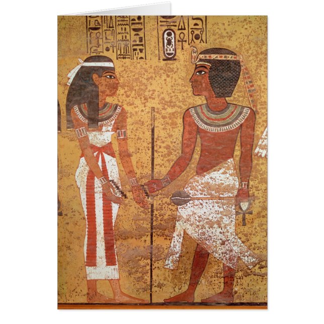 Tutankhamun och hans fru, Ankhesenamun Hälsningskort (Framsidan)