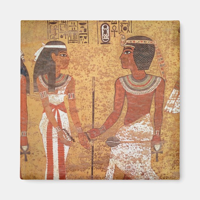 Tutankhamun och hans fru Ankhesenamun Magnet (Framsidan)