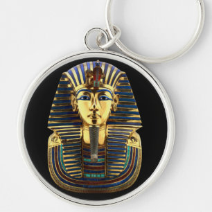 Tutankhamun Rund Silverfärgad Nyckelring