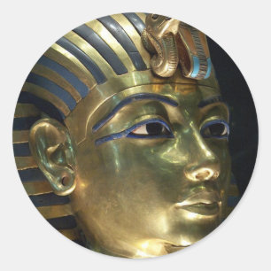 tutankhamun runt klistermärke