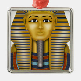 Tutankhamuns egyptiska mask julgransprydnad metall