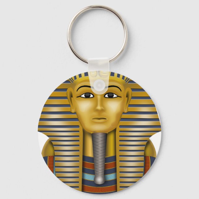 Tutankhamuns egyptiska mask nyckelring (Framsida)