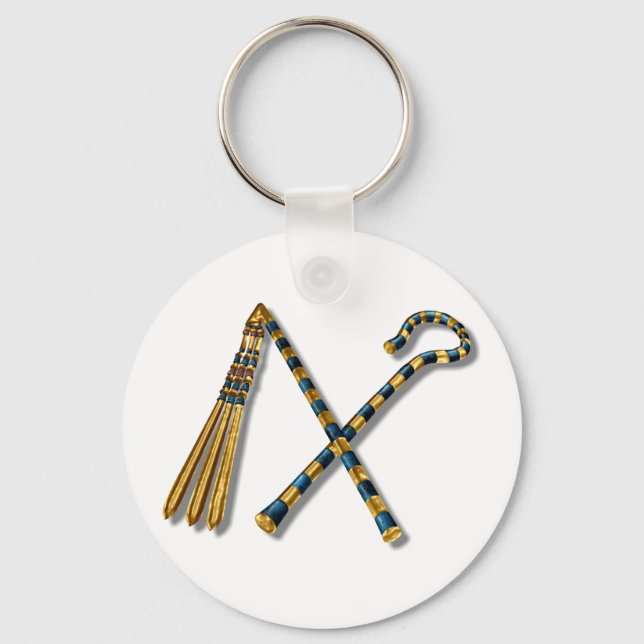 Tutankhamun's Flail and Crook Nyckelring (Framsida)