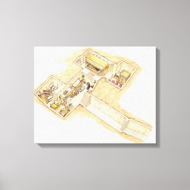 Tutankhamuns Grav Canvastryck (Framsida)