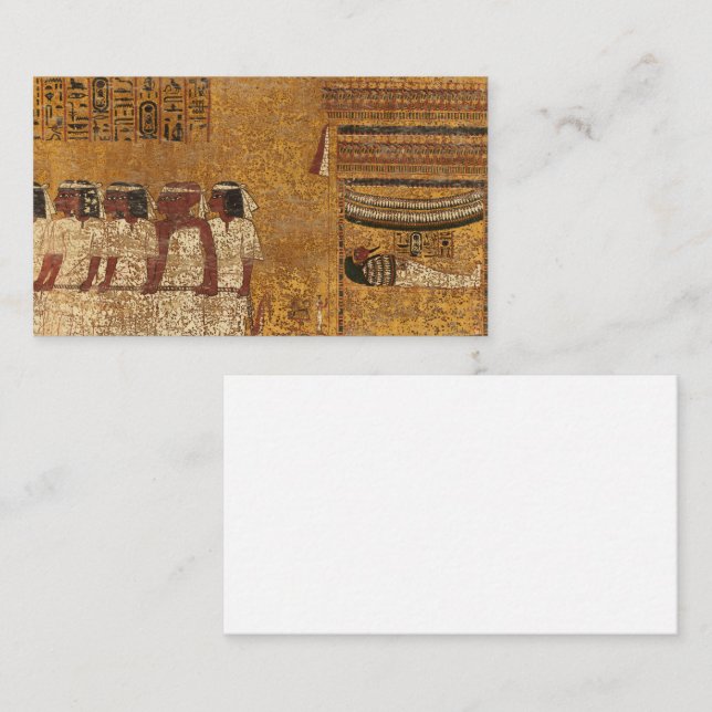 Tutankhamuns grav, östra väggen visitkort (Fram/baksida)