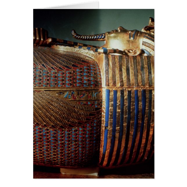 Tutankhamuns innersta kista hälsningskort (Framsidan)