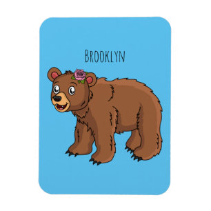 Tutbjörn med illustration av tecknaden av blomman magnet