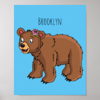 Tutbjörn med illustration av tecknaden av blomman