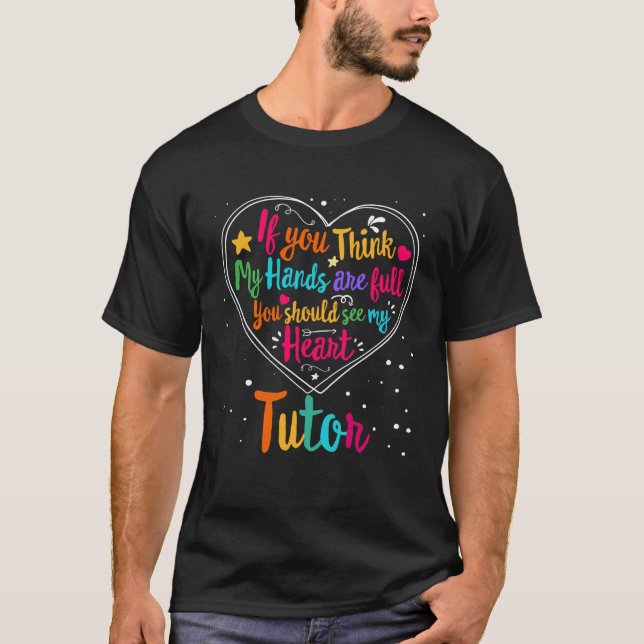 Tutor Appreciation Week Back to School Heart T Shirt (Framsida)