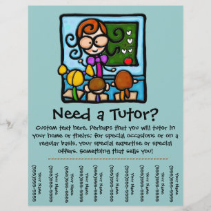 Tutor-kampanjflygare i lakan reklamblad