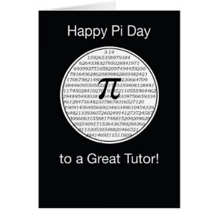 Tutor Pi Day Circle Hälsningskort