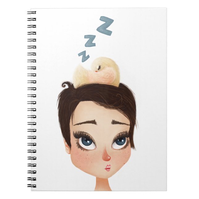 Tuttande fågel på en pixie anteckningsbok (Framsidan)