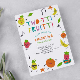 Tutti Fruitti 2:a födelsedag Sommarfrukt Inbjudningar