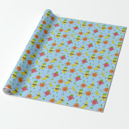 Tutti Fruitti Birthday Mönster Cute Fruits Presentpapper