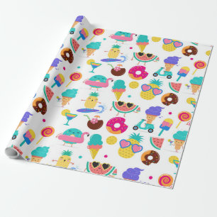 Tutti Fruitti Sommar Frukt Glass Godis Fest Presentpapper