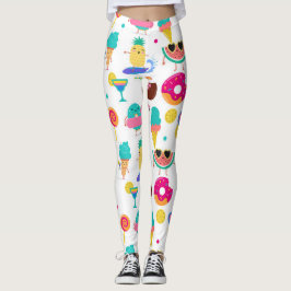 Tutti Fruitti Sommar Frukt Glass-godis Leggings