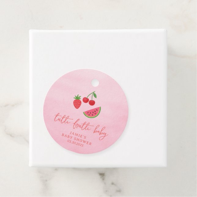 Tutti Frutti Baby Shower  Gåvor Etiketter (På plats)