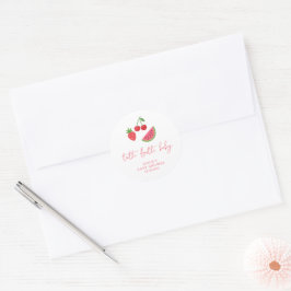 Tutti Frutti Baby Shower  Runt Klistermärke