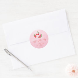 Tutti Frutti Baby Shower  Runt Klistermärke