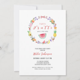 Tutti Frutti Baby Shower, sommartropisk Shower Inbjudningar