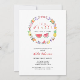 Tutti Frutti Baby Shower, sommartropiska Twillinga Inbjudningar
