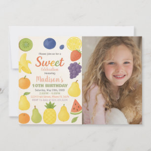 Tutti Frutti Birthday-inbjudan Inbjudningar