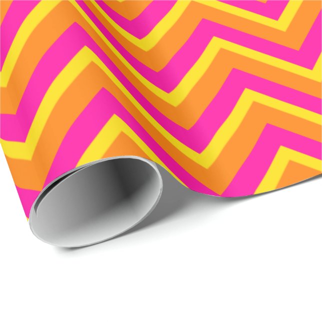 Tutti Frutti Chevron 21-Gift Wrapping Papper Presentpapper (Rullad Hörn)