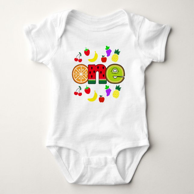 Tutti frutti Firs Birthday Girl T Shirt (Framsida)