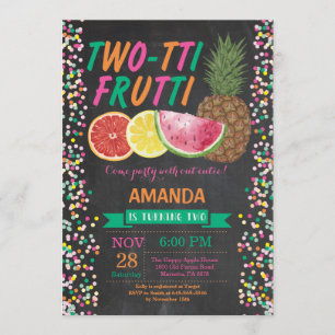 Tutti Frutti Födelsedagsfest inbjudan 2:a Bday