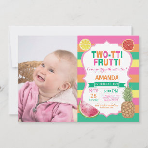 Tutti Frutti födelsedagsfest inbjudan 2:a födelsed
