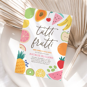 Tutti Frutti Fruit Baby Shower Inbjudningar