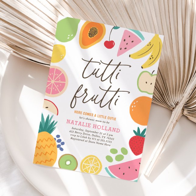 Tutti Frutti Fruit Baby Shower Inbjudningar (Skapare uppladdad)
